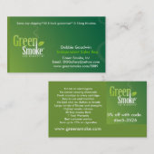 緑の煙 名刺 (正面/裏面)