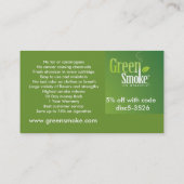 緑の煙 名刺 (裏面)