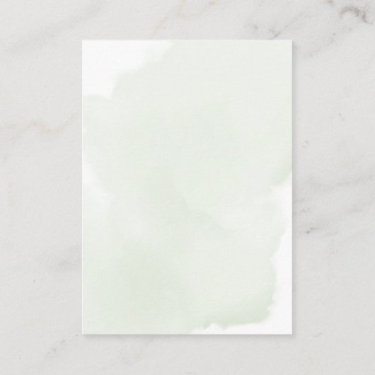 緑の熊のフローラ男女兼用おむつラッフル エンクロージャーカード (裏面)