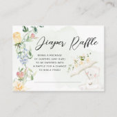 緑の熊のフローラ男女兼用おむつラッフル エンクロージャーカード (正面)