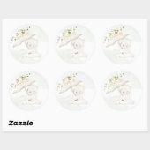 緑の熊のフローラ男女兼用の赤ちゃんシャワー ラウンドシール (シート)