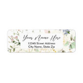 緑の熊のフローラ男女兼用の赤ちゃんシャワー ラベル (正面)