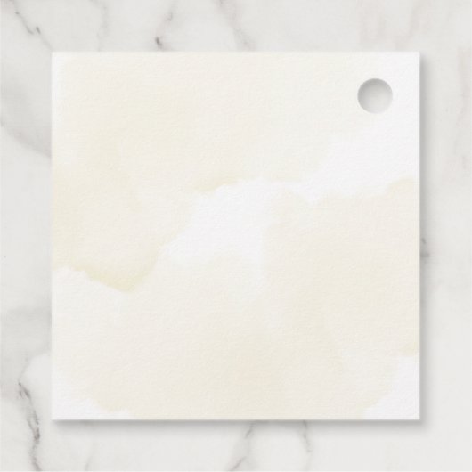 緑の熊の黄色男女兼用い赤ちゃんシャワー フェイバータグ (裏面)