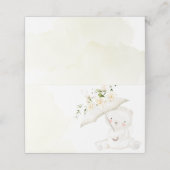 緑の熊男女兼用緑の赤ちゃんシャワー プレイスカード (外部開封)