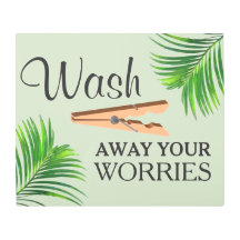 緑の熱帯おもしろいな洗濯室の印