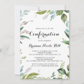 緑の熱帯の書モダン道の確認 招待状 (正面)