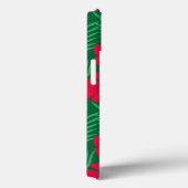 緑の熱帯の花に赤いハイビスカスの離れ花 Case-Mate iPhoneケース (裏面 / 右)