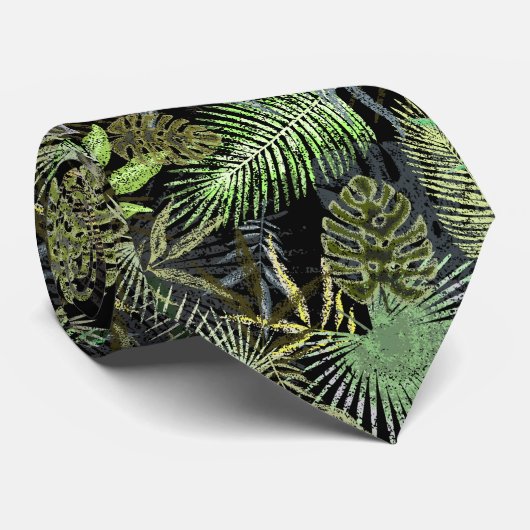 緑の熱帯シダ ネクタイ (ロール)