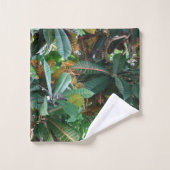 緑の熱帯ジャングルバスタオルセット バスタオルセット (ウォッシュタオル)