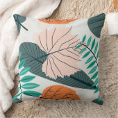 緑の熱帯ジャングルプリントヤシの木、パーム葉の クッション (ブランケット)