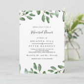 緑の熱帯ユーカリのリハーサルディナー 招待状 (スタンド正面)