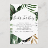緑の熱帯幾何学ベビー エンクロージャーカード (正面)