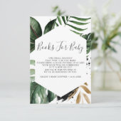 緑の熱帯幾何学ベビー エンクロージャーカード (スタンド正面)