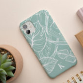 緑の熱帯性ヤシの葉のパターン Case-Mate iPhoneケース