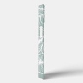 緑の熱帯性ヤシの葉のパターン Case-Mate iPhoneケース (裏面 / 右)