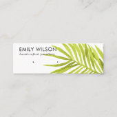 緑の熱帯性ヤシ動物耳輪スタッドディスプレイ スキニー名刺 (正面)