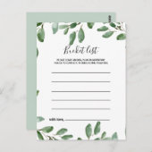 緑の熱帯性ユーカリのバケットリストカード ポストカード (正面/裏面)