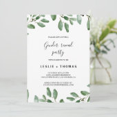 緑の熱帯性ユーカリ性の性発現パーティー 招待状 (スタンド正面)