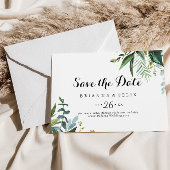 緑の熱帯書道の横結婚線 セーブザデート