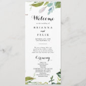 緑の熱帯書道結婚式 プログラム (正面)