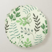 緑の熱帯林円枕 ラウンドクッション (裏面)