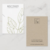 緑の熱帯植物相ネックレスバンドディスプレイB 名刺 (正面/裏面)