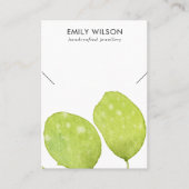 緑の熱帯植物相ネックレスバンドディスプレイB 名刺 (正面)