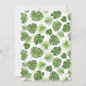 緑の熱帯葉のパタスタイリッシュン結婚ズ 招待状 (裏面)