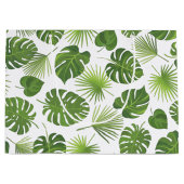 緑の熱帯葉のパターン ラージペーパーバッグ (正面)
