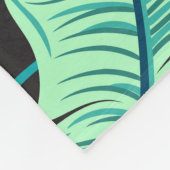 緑の熱帯葉のヴィンテージ：パターン。 フリースブランケット (角)