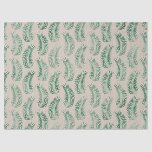 緑の熱帯葉の分離 薄葉紙 (正面)