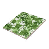 緑の熱帯葉パターン タイル (側面)