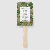 緑の熱帯葉国の素朴な結婚式 ハンドファン (裏面)