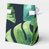 緑の熱帯葉国産ブラックエレガントな結婚祝い フェイバーボックス (裏面サイド)