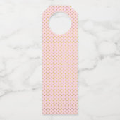 緑の熱帯葉水玉模様のピンク結婚ズ ボトルネックタグ (裏面)