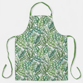 緑の熱帯葉産型 エプロン (正面)