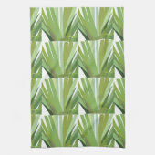 緑の熱帯葉産型 キッチンタオル (縦)