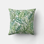 緑の熱帯葉産型 クッション (裏面)