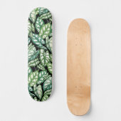 緑の熱帯葉産型 スケートボード (正面)
