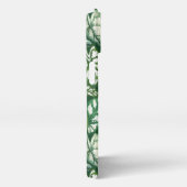 緑の熱帯葉産型 iPhoneケース (右側面)