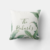 緑の熱帯葉産物名 クッション (裏面)