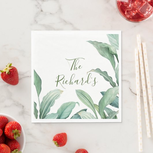 緑の熱帯葉産物名 スタンダードランチョンナプキン (インサイチュ)