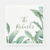 緑の熱帯葉産物名 スタンダードランチョンナプキン (正面)