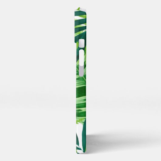 緑の熱帯葉産物名 iPhoneケース (左側面)