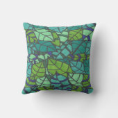 緑の熱帯葉 クッション (裏面)