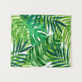 緑の熱帯葉 タペストリー (正面(横))