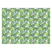 緑の熱帯葉 テーブルクロス (正面(横))