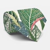 緑の熱帯葉 ネクタイ (ロール)