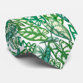 緑の熱帯葉 ネクタイ (ロール)