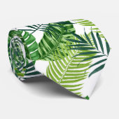 緑の熱帯葉 ネクタイ (ロール)